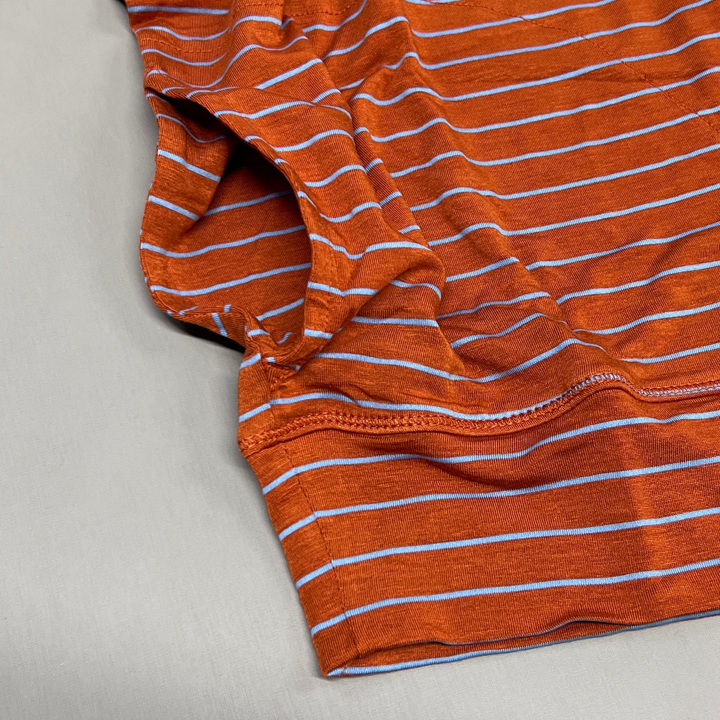 PRANA Sol Protect Turtleneck Women's Shirt Sz M Gingerbread Stripe 1962241 (New)