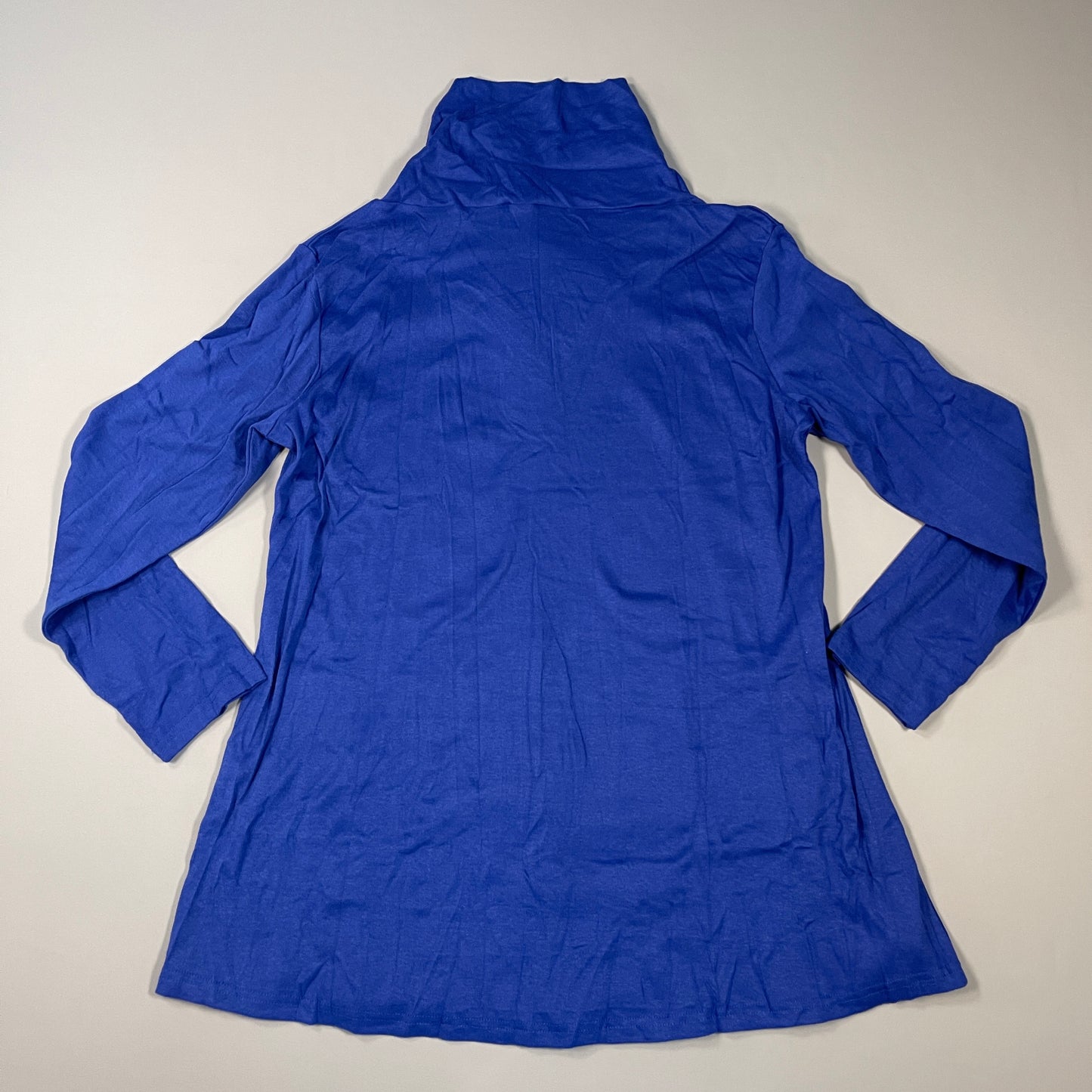 MIUSEY Long Sleeve Cowl Neck Tunic Top Blouse Women's Sz XXXL Blue 20807 (New)