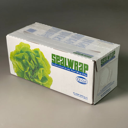 BERRY SEALWRAP Professional Grade Food Wrap Film 12" x 2000' W/ EZ-Cut Blade J1504328 (New)