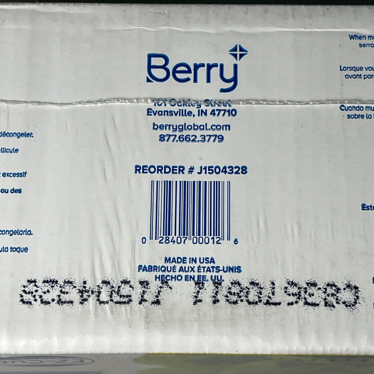 BERRY SEALWRAP Professional Grade Food Wrap Film 12" x 2000' W/ EZ-Cut Blade J1504328 (New)