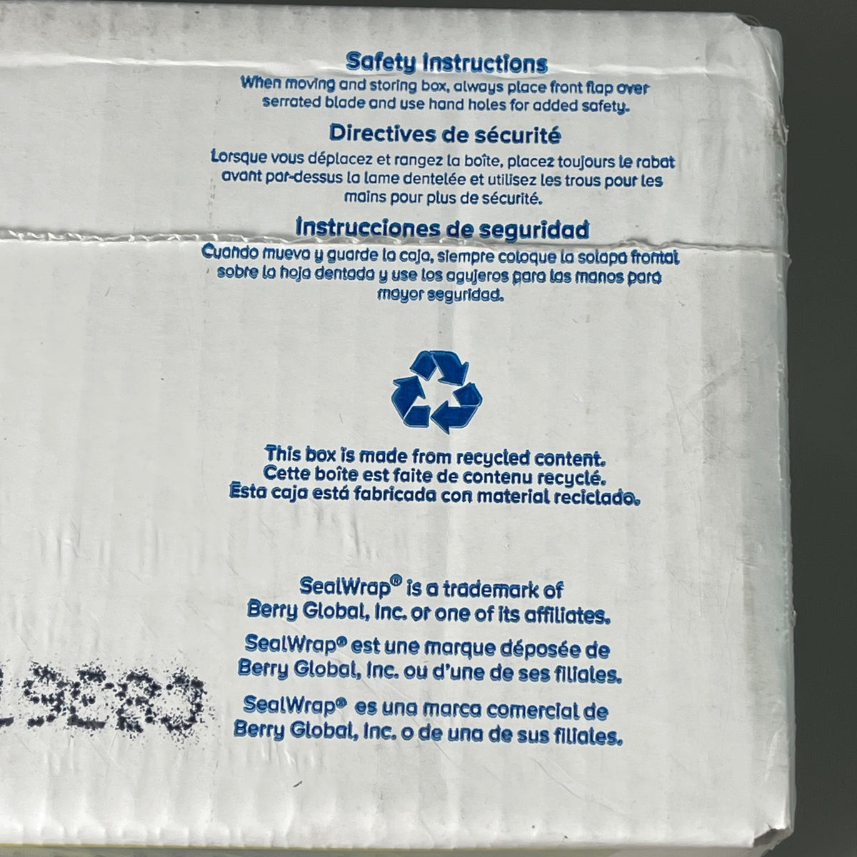 BERRY SEALWRAP Professional Grade Food Wrap Film 12" x 2000' W/ EZ-Cut Blade J1504328 (New)
