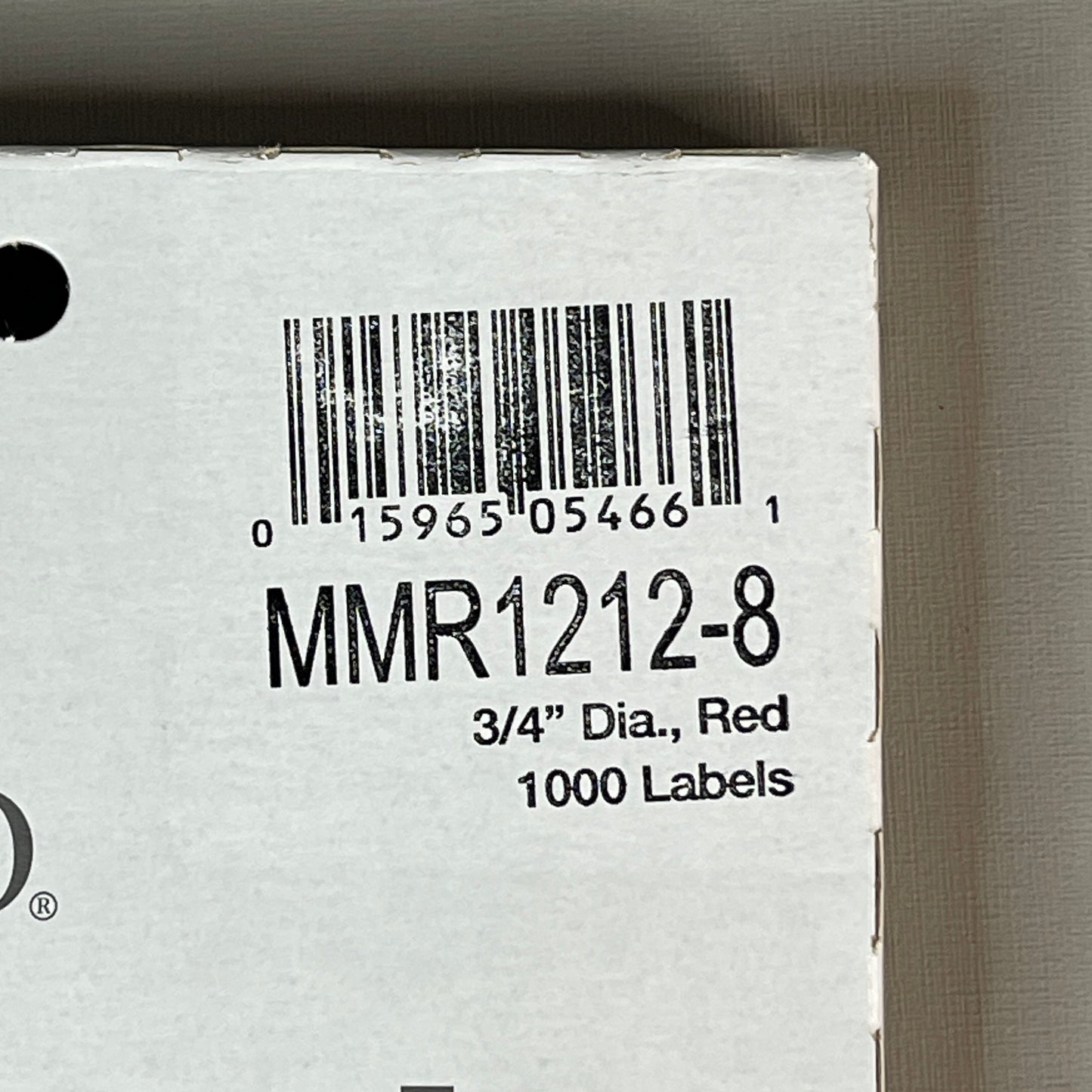 MACO Round RED Color-Coding Labels 3/4” Dia. 1000 Labels MR1212-8