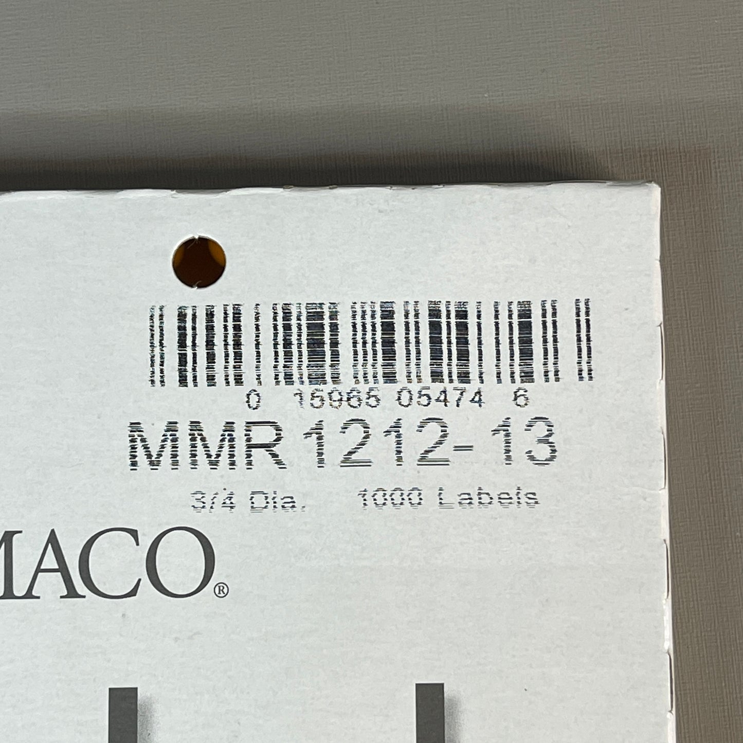 MACO Round ORANGE GLOW Color-Coding Labels Dots 3/4” Dia. 1000 Labels MR1212-13