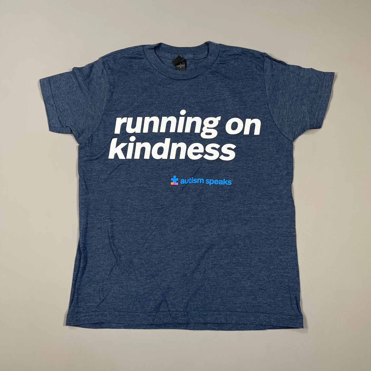 AUTISM SPEAKS Running on Kindness Fundraiser Shirt Youth Sz M Blue (New)