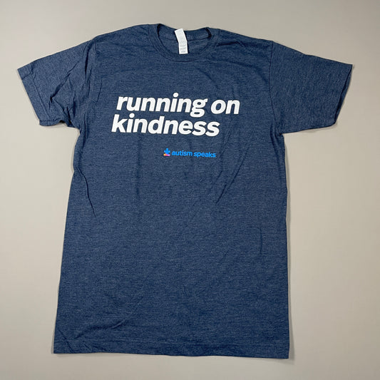 AUTISM SPEAKS Running on Kindness Fundraiser Shirt Unisex Sz M Blue (New)