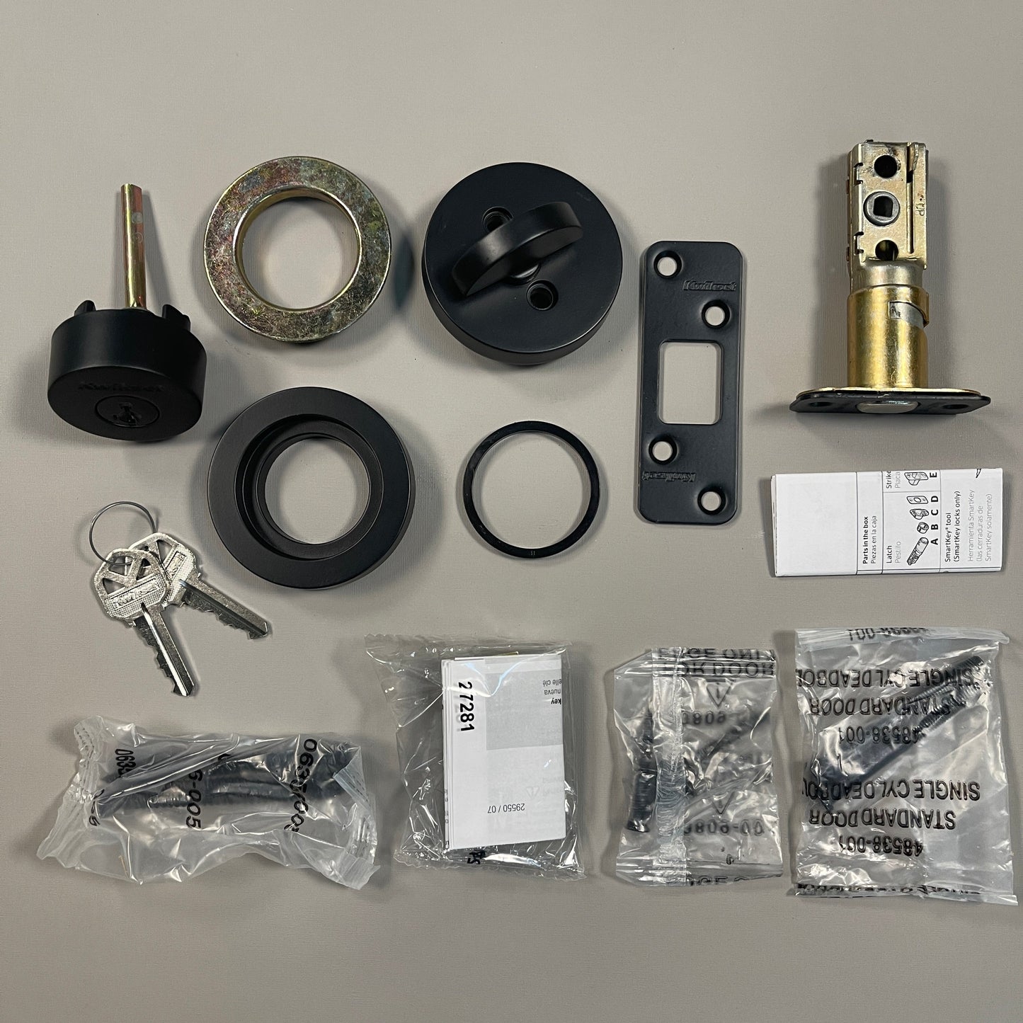 KWIKSET Milan Deadbolt Single Cylinder SmartKey Iron Black Microban 158RDT-514 (New)