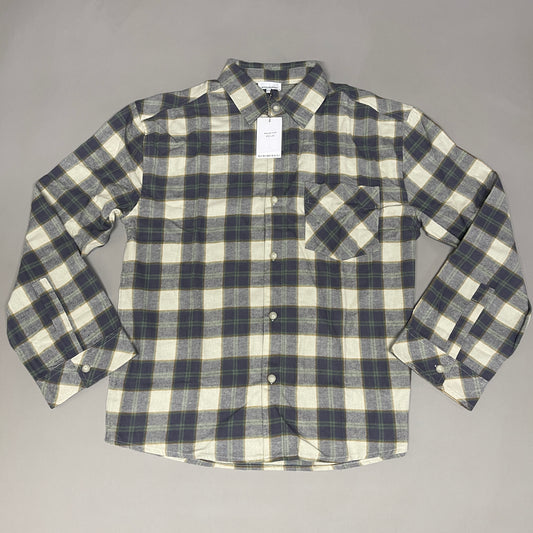 WE WORE WHAT Boyfriend Flannel Button-Down Shirt Green Women's Sz XS/S 246765