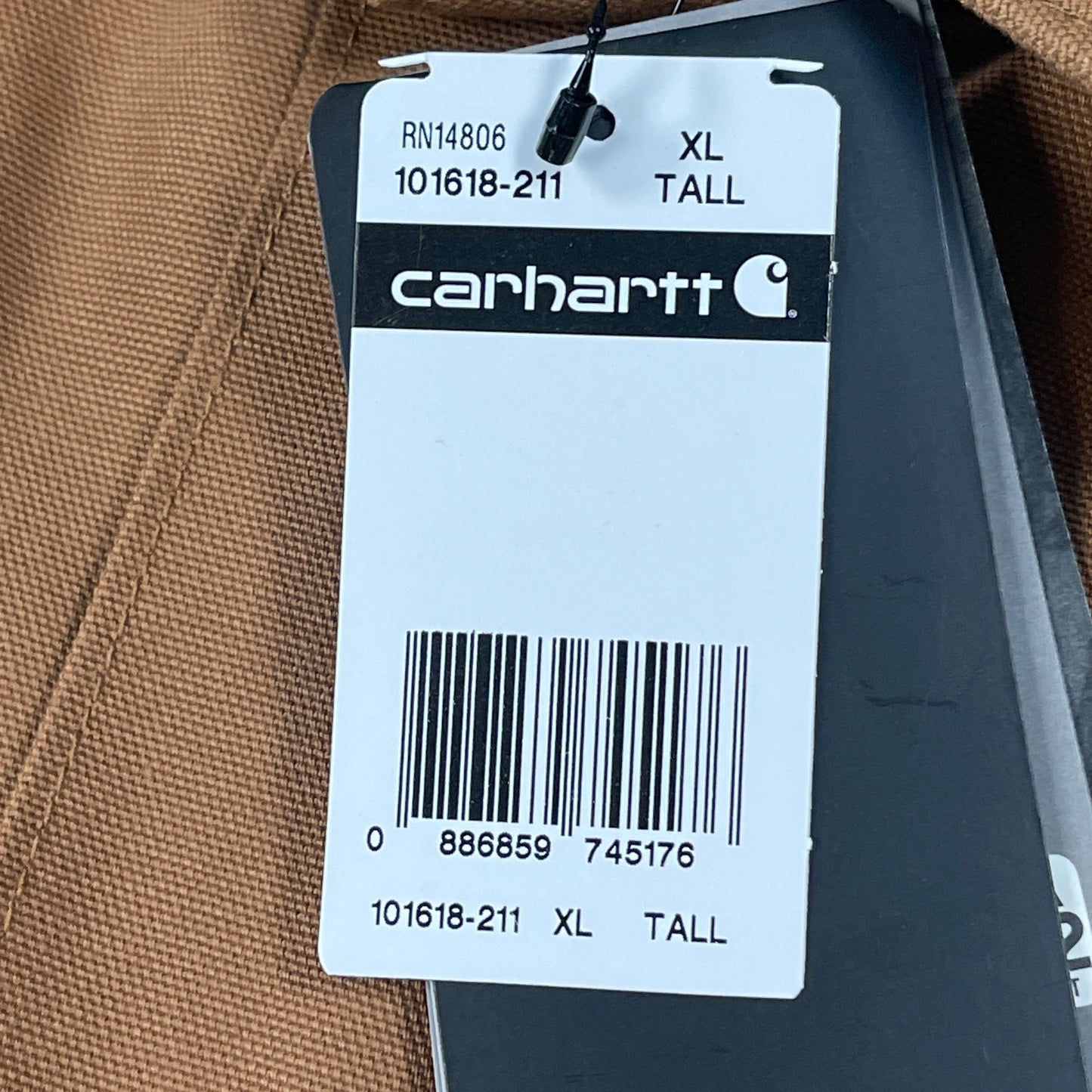 CARHARTT Flame-Resistant Duck Traditional Coat/Quilt Lined Men's XL Tall 101618 (New)