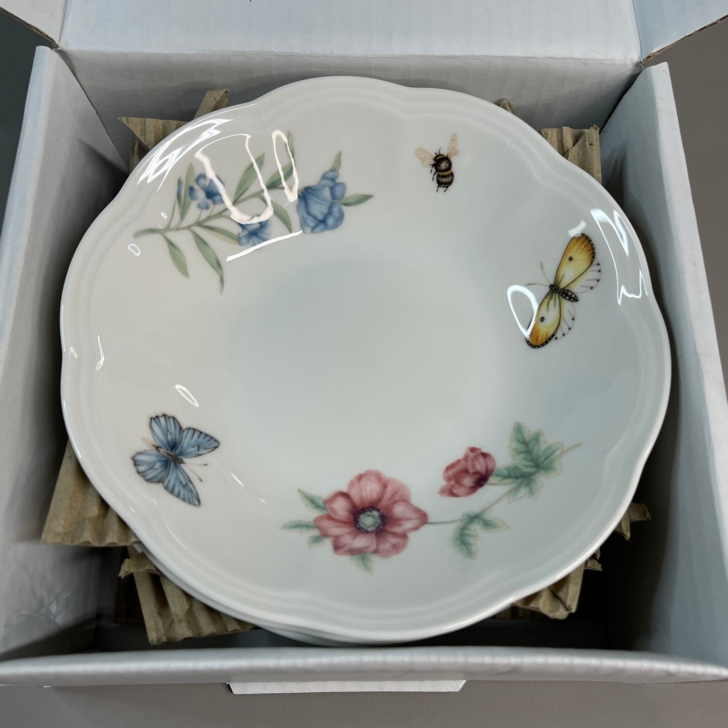 LENOX "Butterfly Meadow" Fruit/Dessert Bowl 4-Pack 6.75" 6101836 (new)