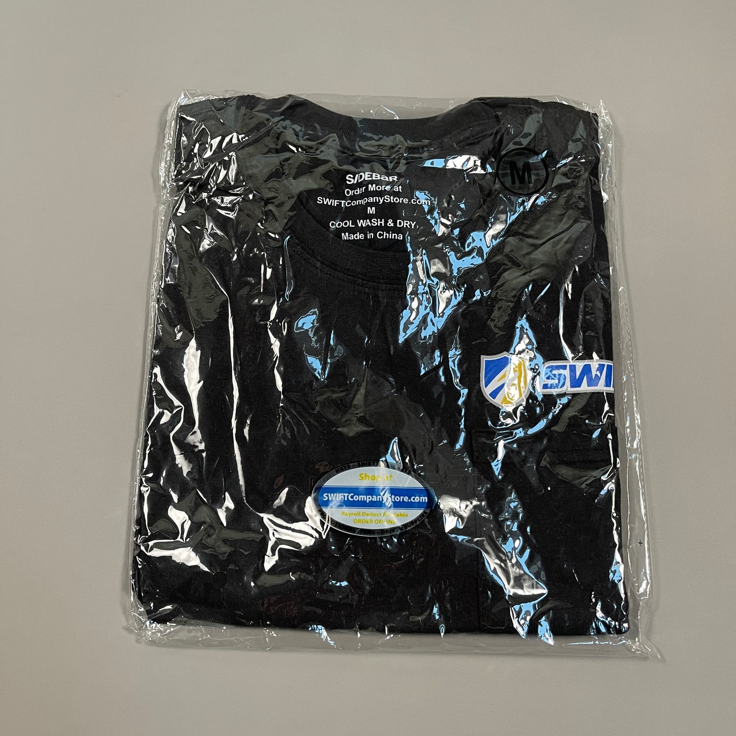 SWIFT Transportation Driver T-Shirt w/Pocket Unisex Sz M Black SW-170 (New Other)