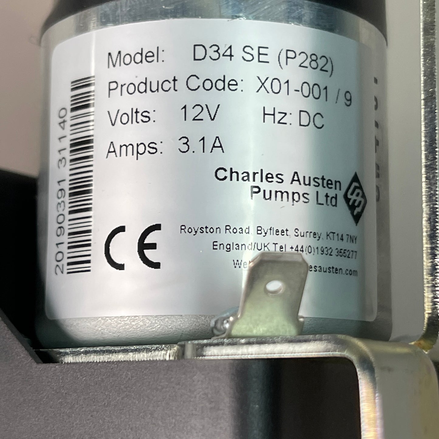 CHARLES AUSTEN PUMPS LTD Diaphragm Pump Oil Free Single Stage D34 SE (P282) X01-001 (New Other)