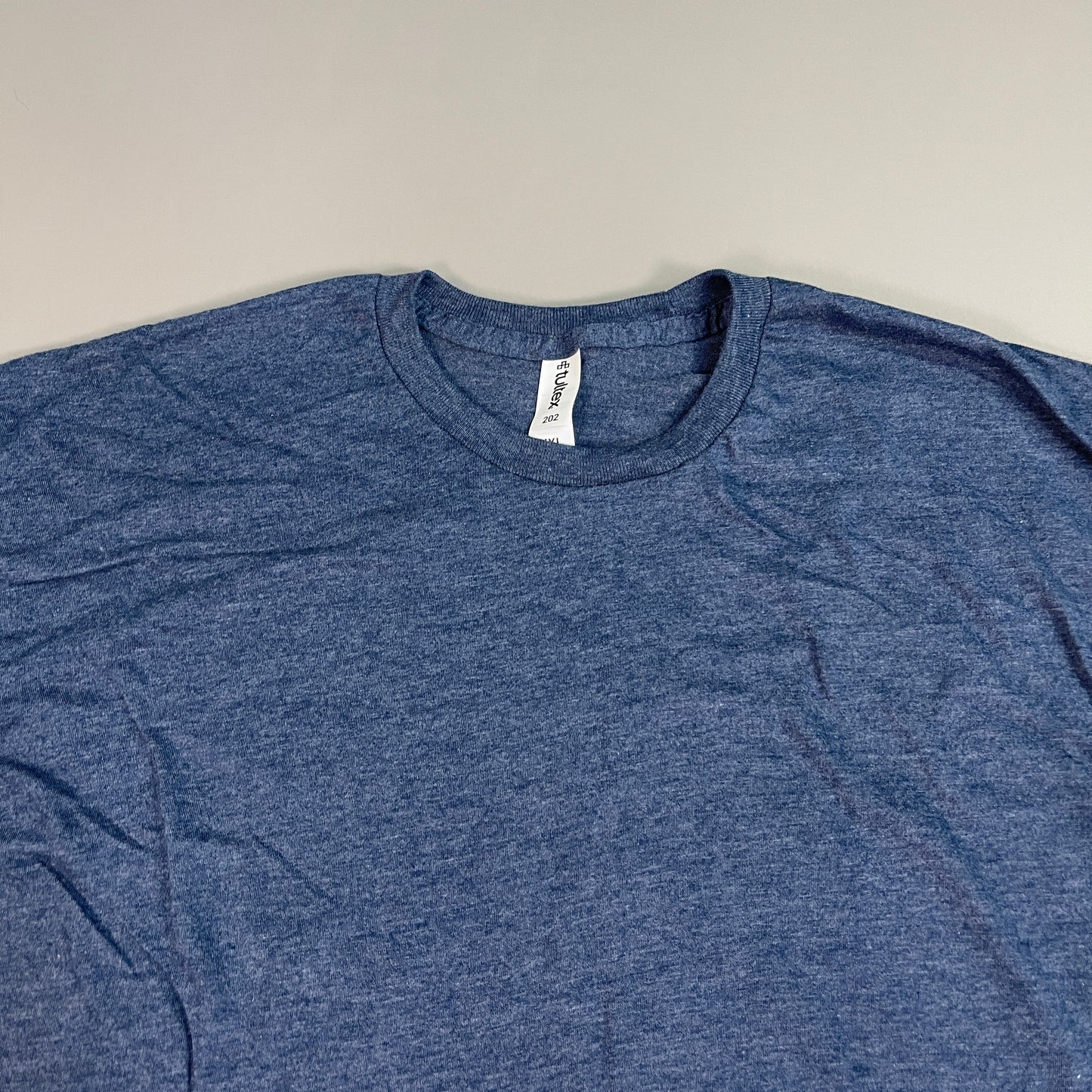 TULTEX Blank T-Shirt  50/50 Cotton/Poly Blend Sz 2XL / XXL Navy Heather 202 MPN8503 (New)