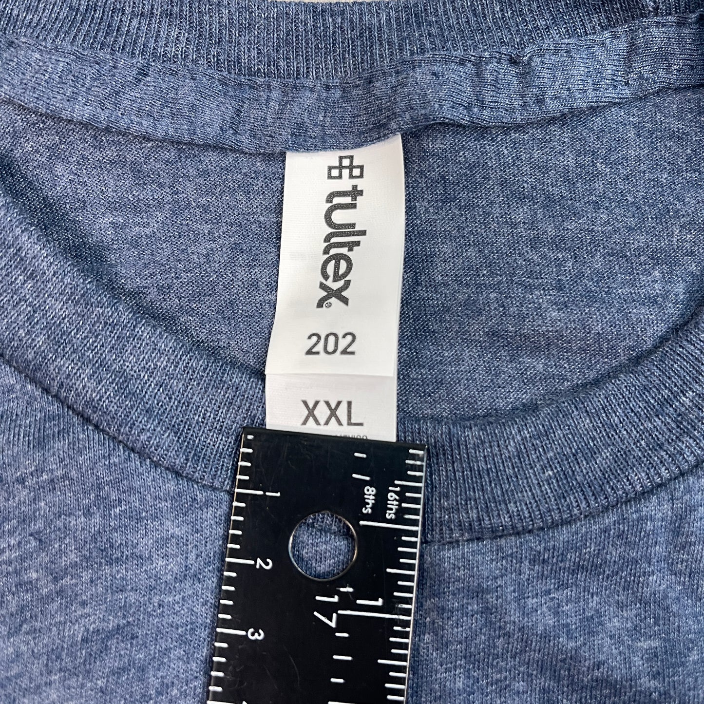 TULTEX Blank T-Shirt  50/50 Cotton/Poly Blend Sz 2XL / XXL Navy Heather 202 MPN8503 (New)