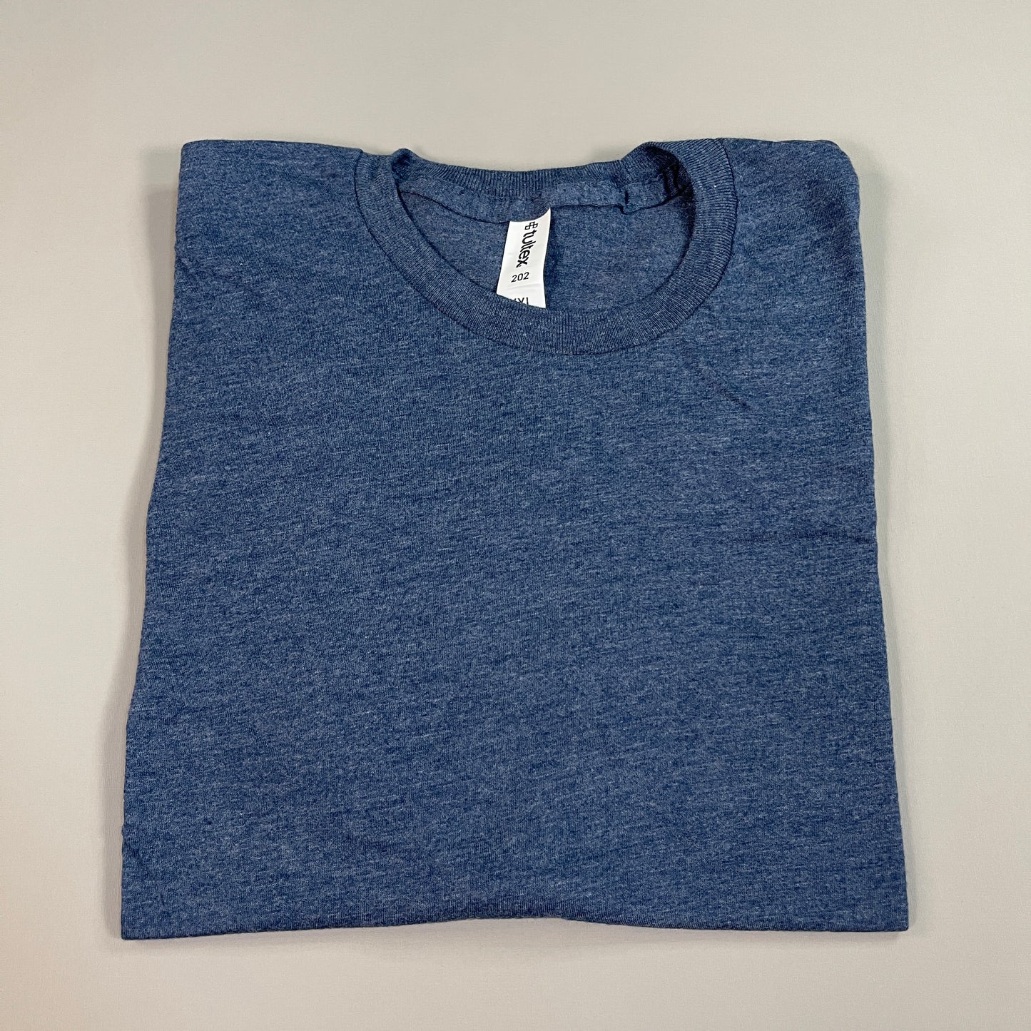 TULTEX Blank T-Shirt  50/50 Cotton/Poly Blend Sz 2XL / XXL Navy Heather 202 MPN8503 (New)