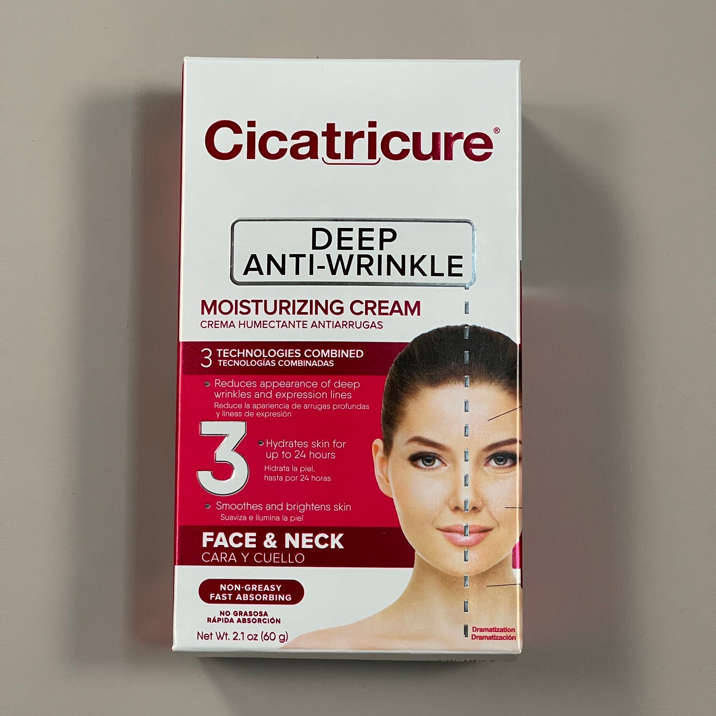 CICATRICURE Deep Face Cream Anti Wrinkle Lines Moisturizing Cream 2.1 fl oz (New)