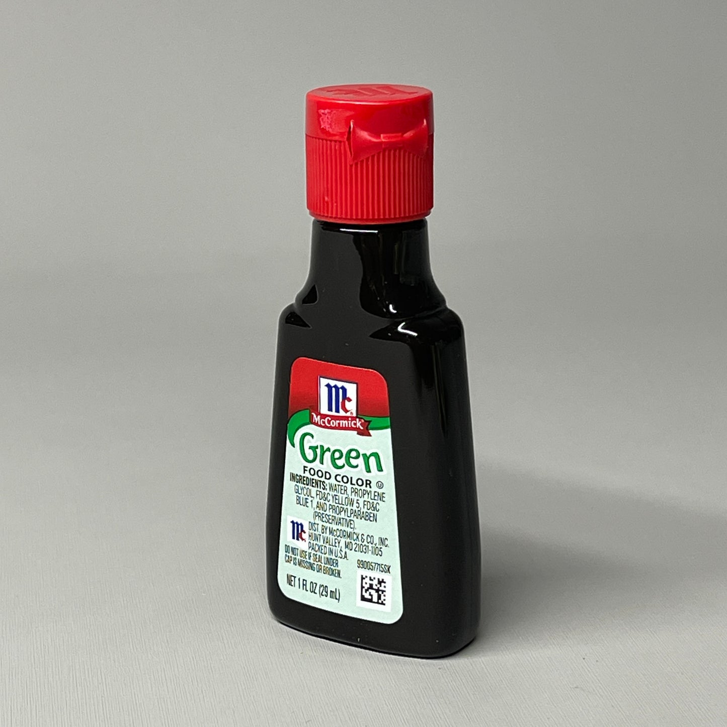 MCCORMICK Green Food Color (Food Coloring) 1.0 fl oz (29 ml) Best By 4/25 (New)