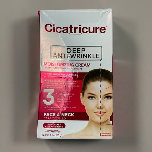 CICATRICURE Deep Face Cream Anti Wrinkle Lines Moisturizing Cream 2.1 fl oz (New Other)