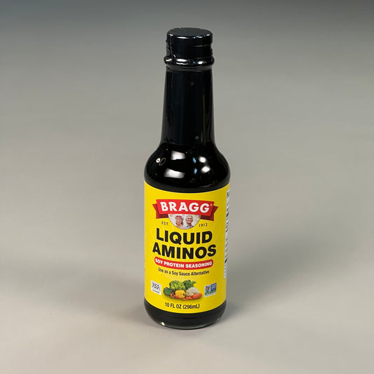BRAGG Liquid Aminos Soy Protein Seasoning Soy Sauce Alternative 10 fl oz Exp 2024 (New)