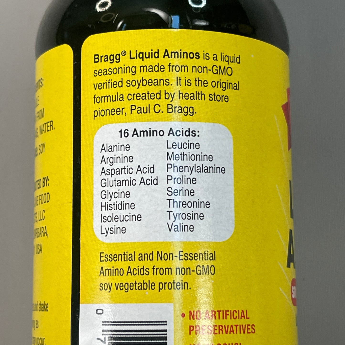 ZA@ BRAGG Liquid Aminos Soy Protein Seasoning Soy Sauce Alternative 10 fl oz Exp 2024 (New)