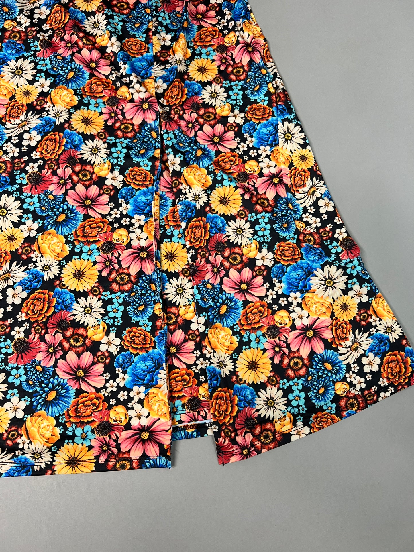 AFRM Gala High Waist Slit Midi Skirt Women's L Multi Wildflower AEB029575AU18 (New)