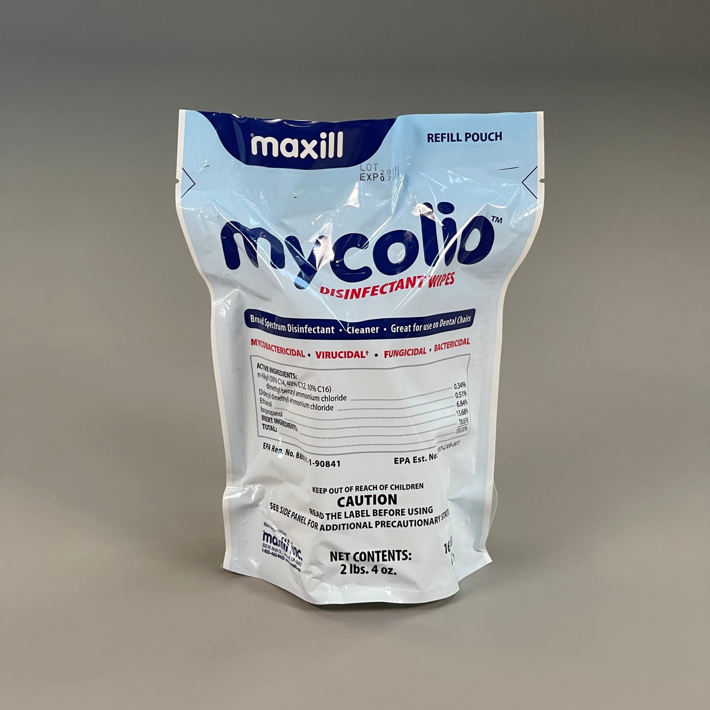 Z@ MYCOLIO (MAXILL) Disinfectant Wipes - CASE OF 8 REFILL BAGS! Expires 07/22 (New)