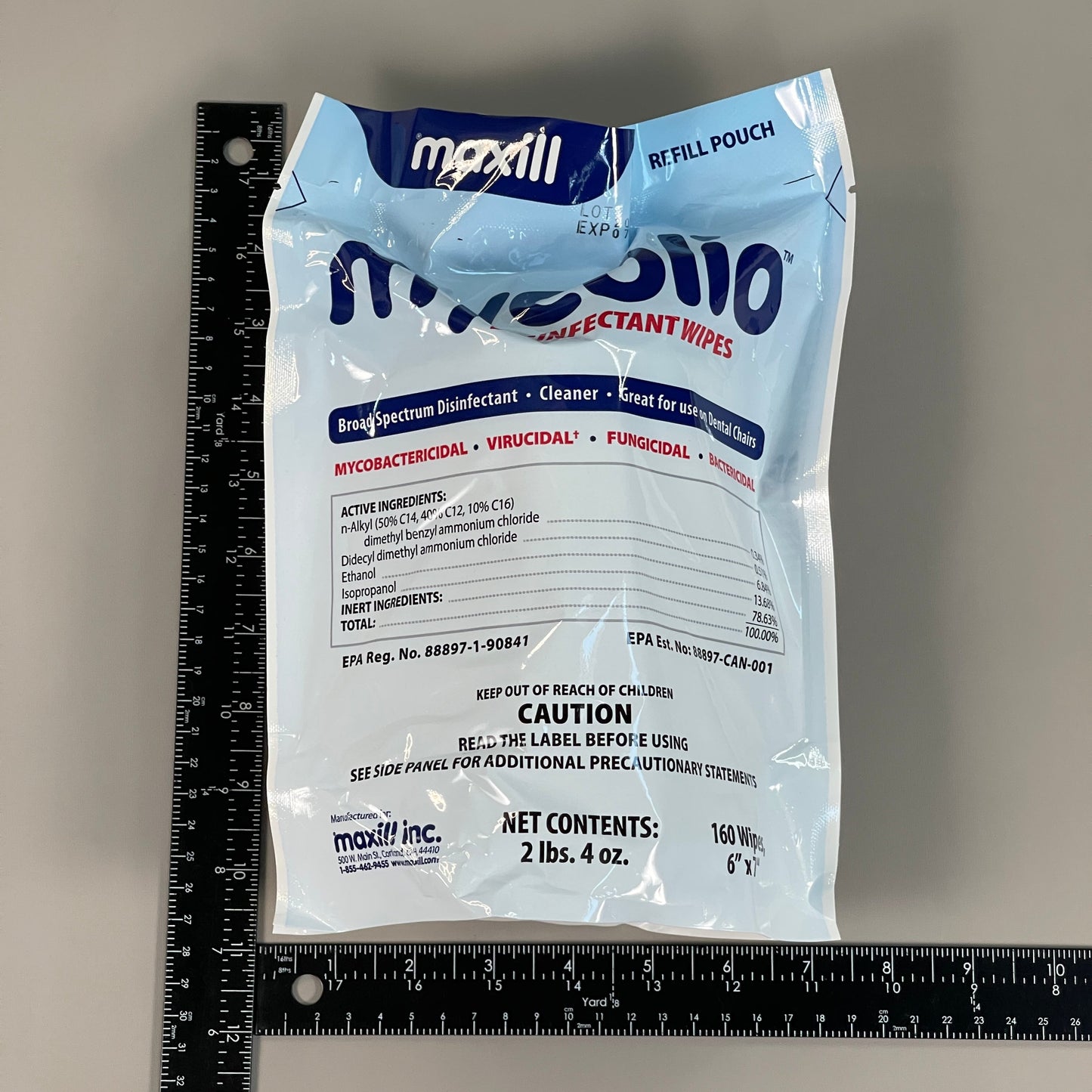 Z@ MYCOLIO (MAXILL) Disinfectant Wipes - CASE OF 8 REFILL BAGS! Expires 07/22 (New) E