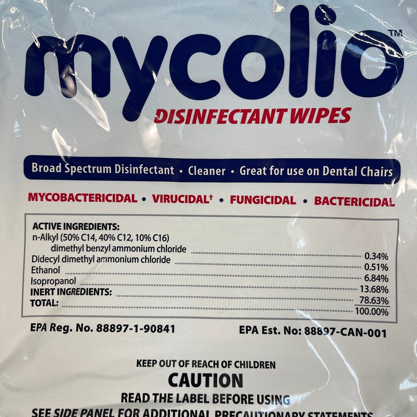 Z@ MYCOLIO (MAXILL) Disinfectant Wipes - CASE OF 8 REFILL BAGS! Expires 07/22 (New) A