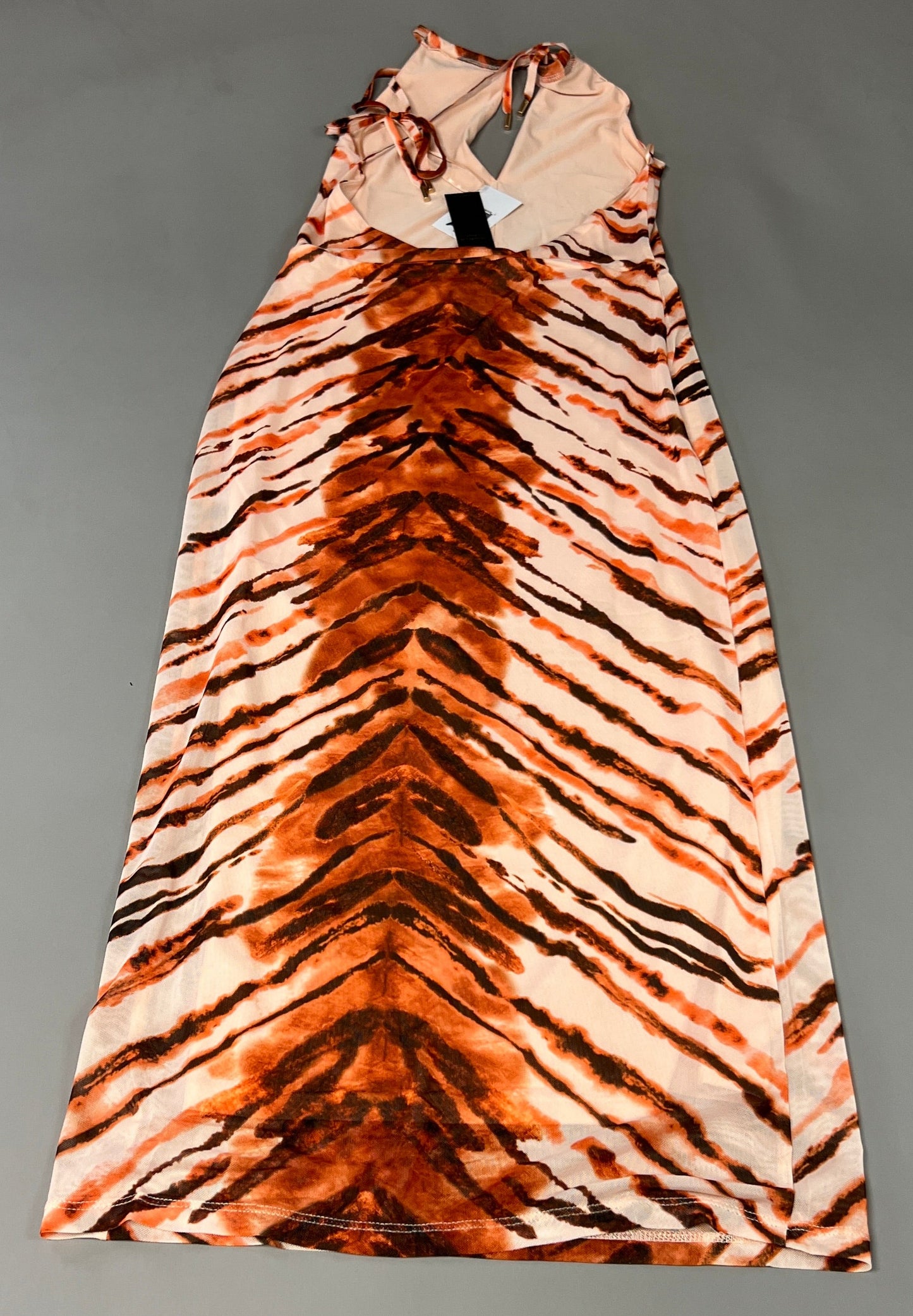 AFRM X Revolve Kalina Halter Mesh Mini Dress Women's S Placement Tiger AED021762 (New)