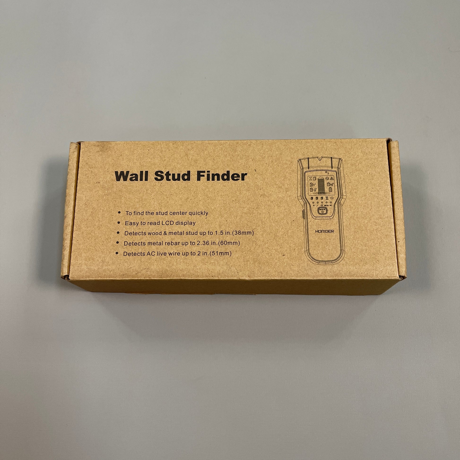 HOMDER Wall Stud Finder W/ LCD Display Detects Studs, Rebar & Wire TH5 –  PayWut