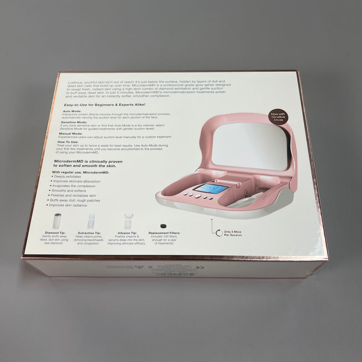 TROPHY SKIN Microderm MD Microdermabrasion System Home TSMMD02-B Blush (New)