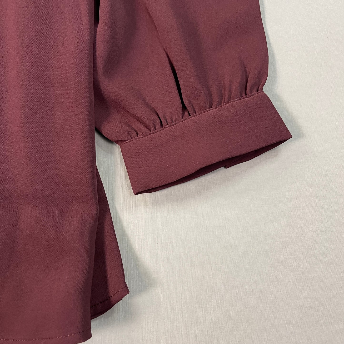 MARTHA STEWART Woven Front Button Blouse Top Tie Neck Women's Sz 1X Chianti (New)
