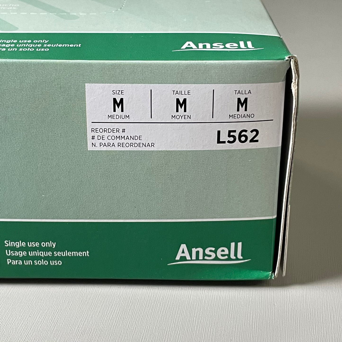 ANSELL MICROFLEX Case Of 10 Powder-Free Latex Disposable Gloves Sz M 100 Pc L562 (New)