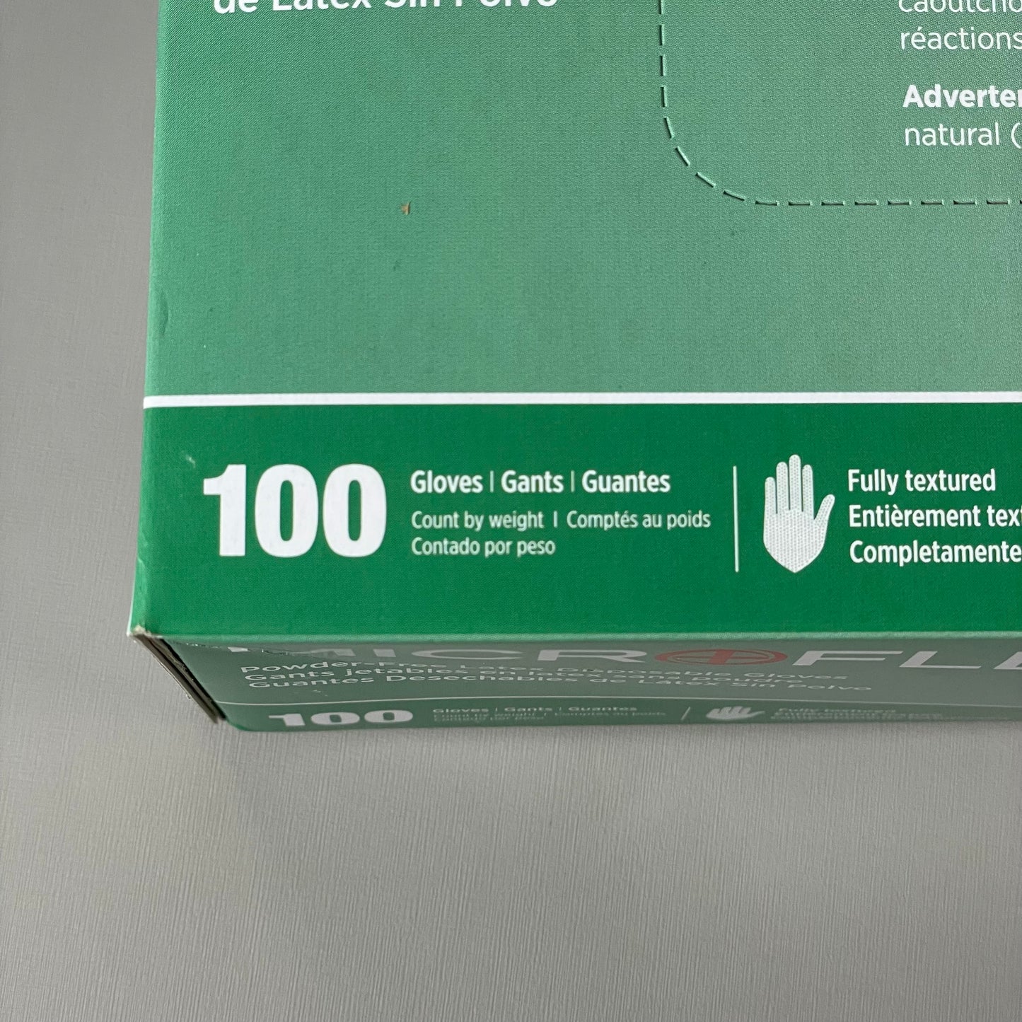 ANSELL MICROFLEX Case Of 10 Powder-Free Latex Disposable Gloves Sz M 100 Pc L562 (New)