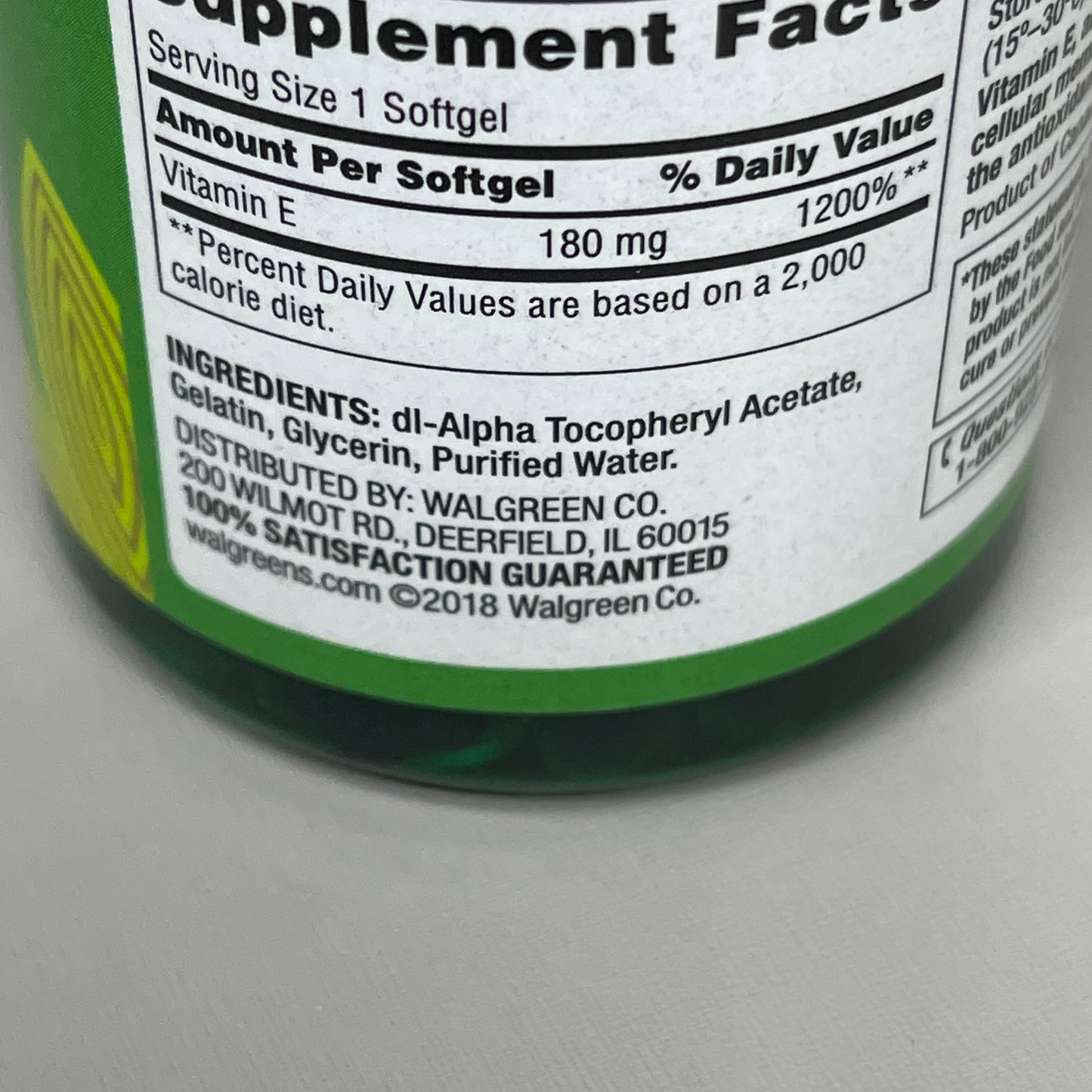 ZA@ FINEST NUTRITION Vitamin E 180 Softgels Antioxidant 180 mg Exp 03/23 (AS-IS)