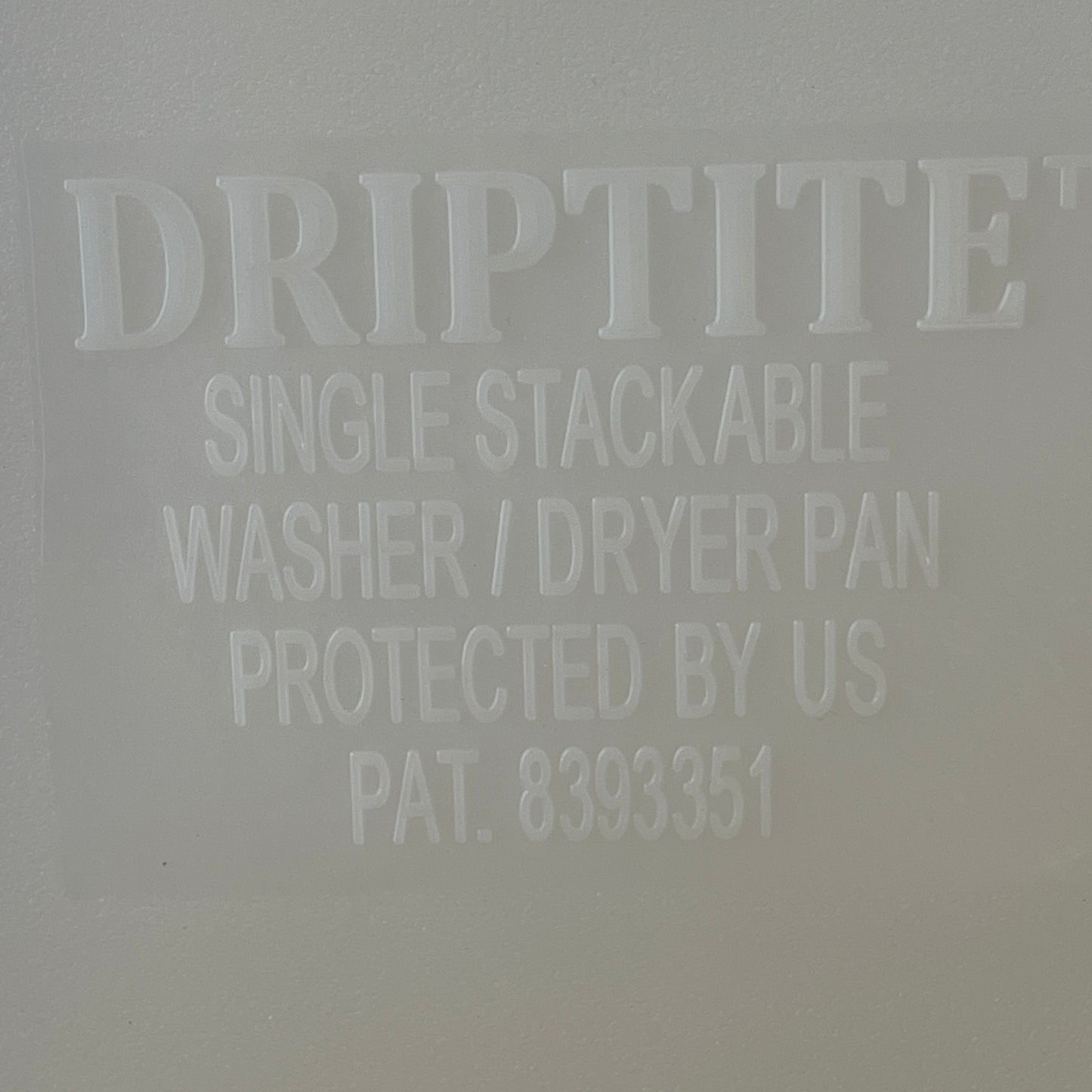 DRIPTITE "Unbreakable" Single / Stackable Washer & Dryer Pan Sz 30.5" W x 34.5" D (New)