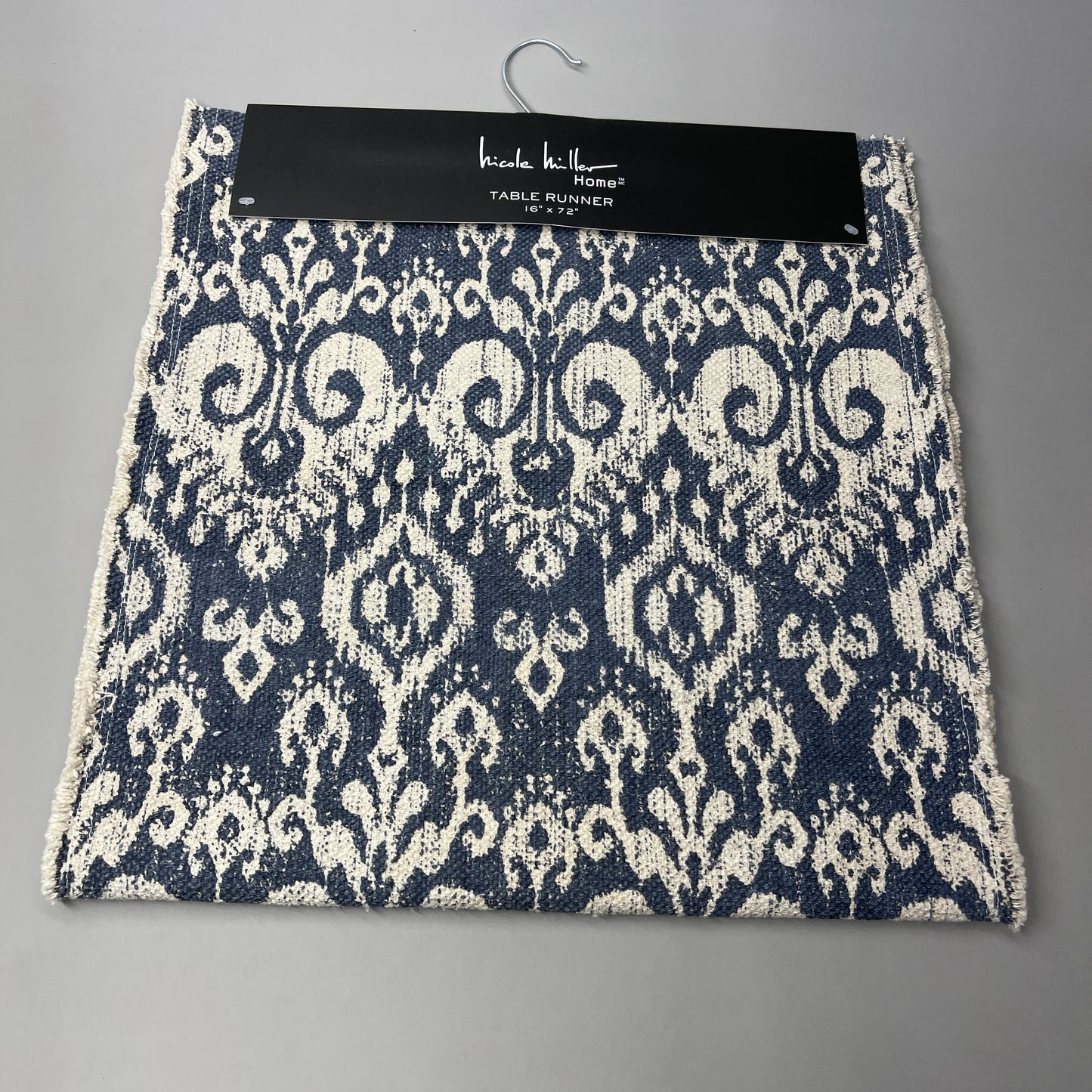NICOLE MILLER HOME Table Runner 16" x 72" Blue 100% Cotton 502529 (New)