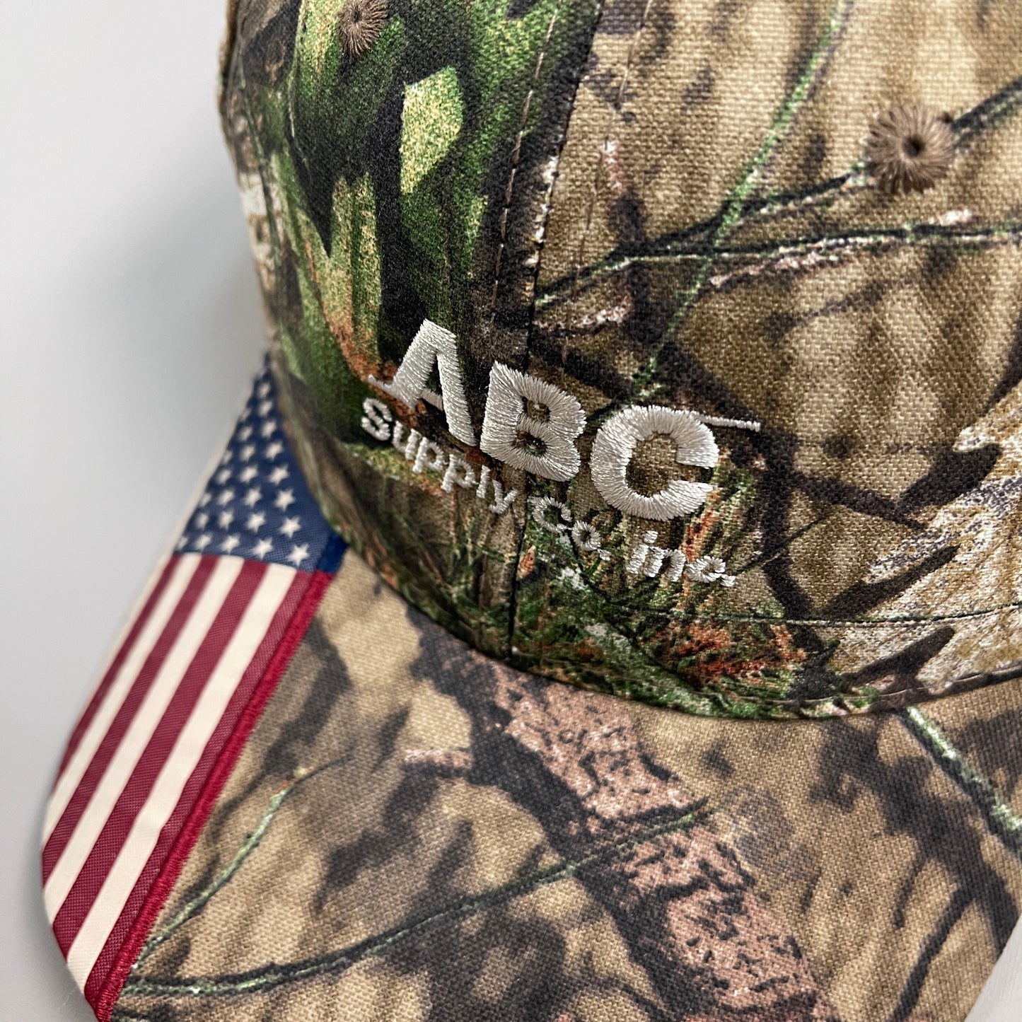 ABC SUPPLY CO Camo American Flag Hat Embroidered Sz Adjustable CWF-305 (New)