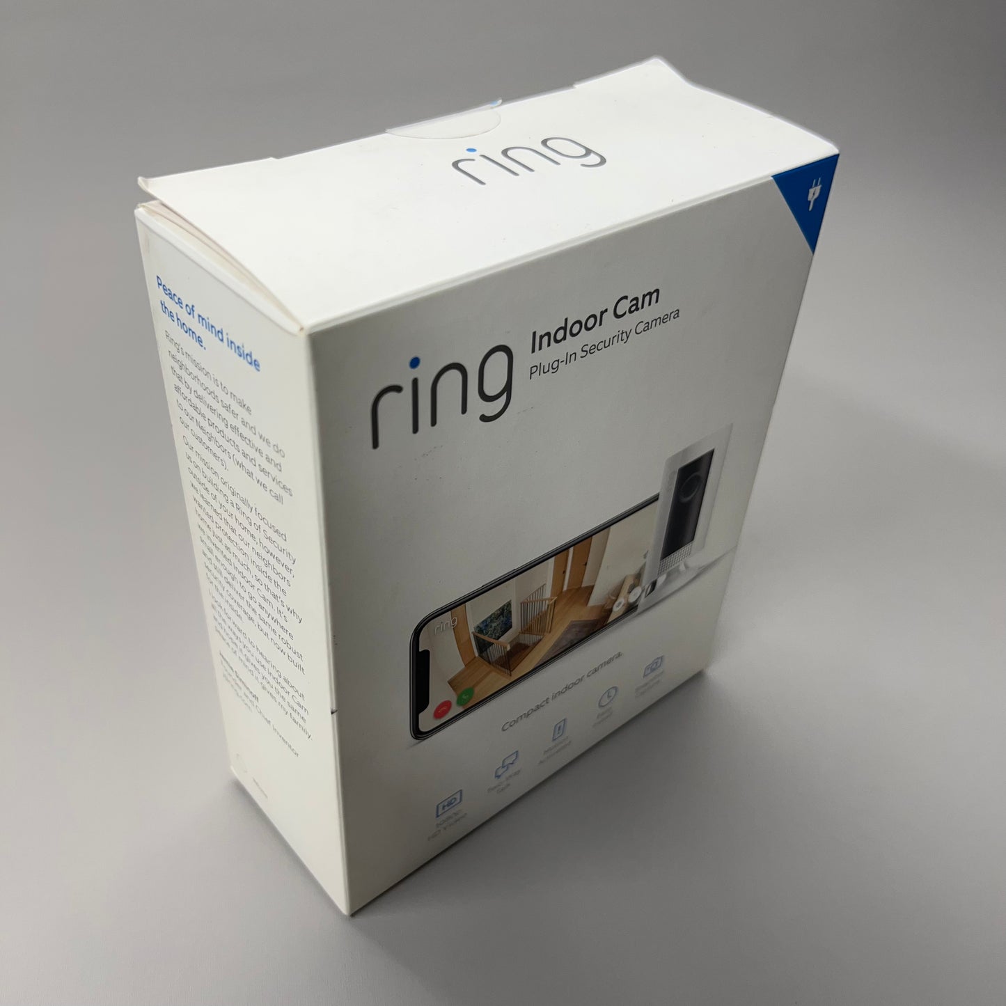 RING Indoor Cam 1080P WiFi Plug-In Security Camera 8SN1S9-WEN0 (Pre-Owned)