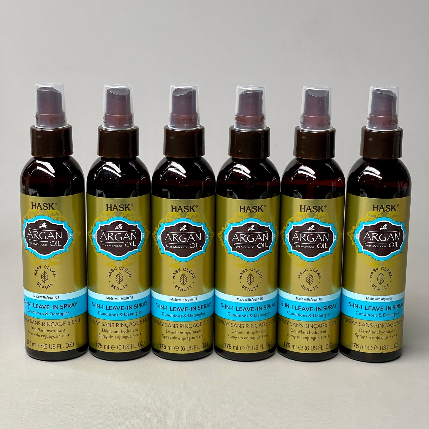 ZA@ HASK Argan Oil 5 in 1 Leave in Condition Spray 6-PACK 6 oz 30226A(NEW)