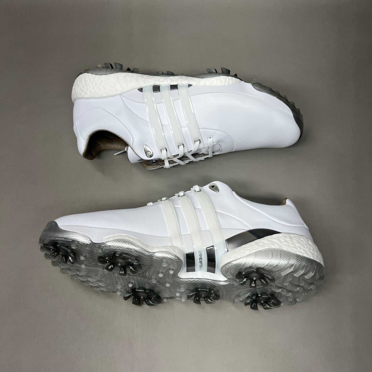 ADIDAS Golf Shoes TOUR360 22 Leather Men's Sz 7.5 White / Silver GV7245