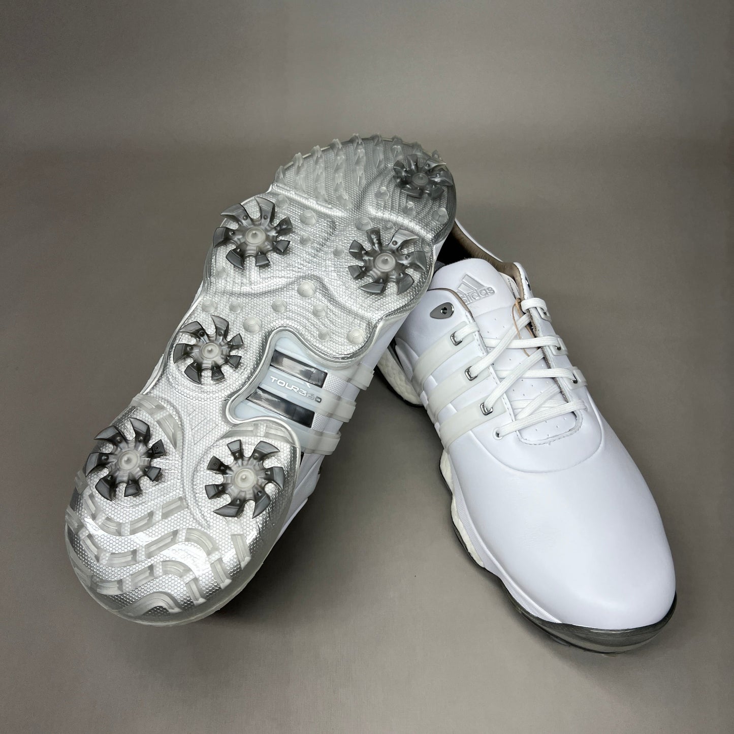 ADIDAS Golf Shoes TOUR360 22 Leather Men's Sz 15 White / Silver GV7245 (New)