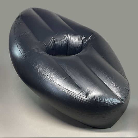 ZA@ BOOTY BEAN BAG BBL Big Inflatable Air Mattress Black 24" Oval With More Support (New)