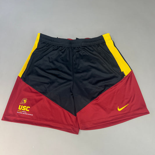 NIKE USC Trojans Logo Shorts Men's Sz L Black/Red Dri-Fit DN5732-010 (New)