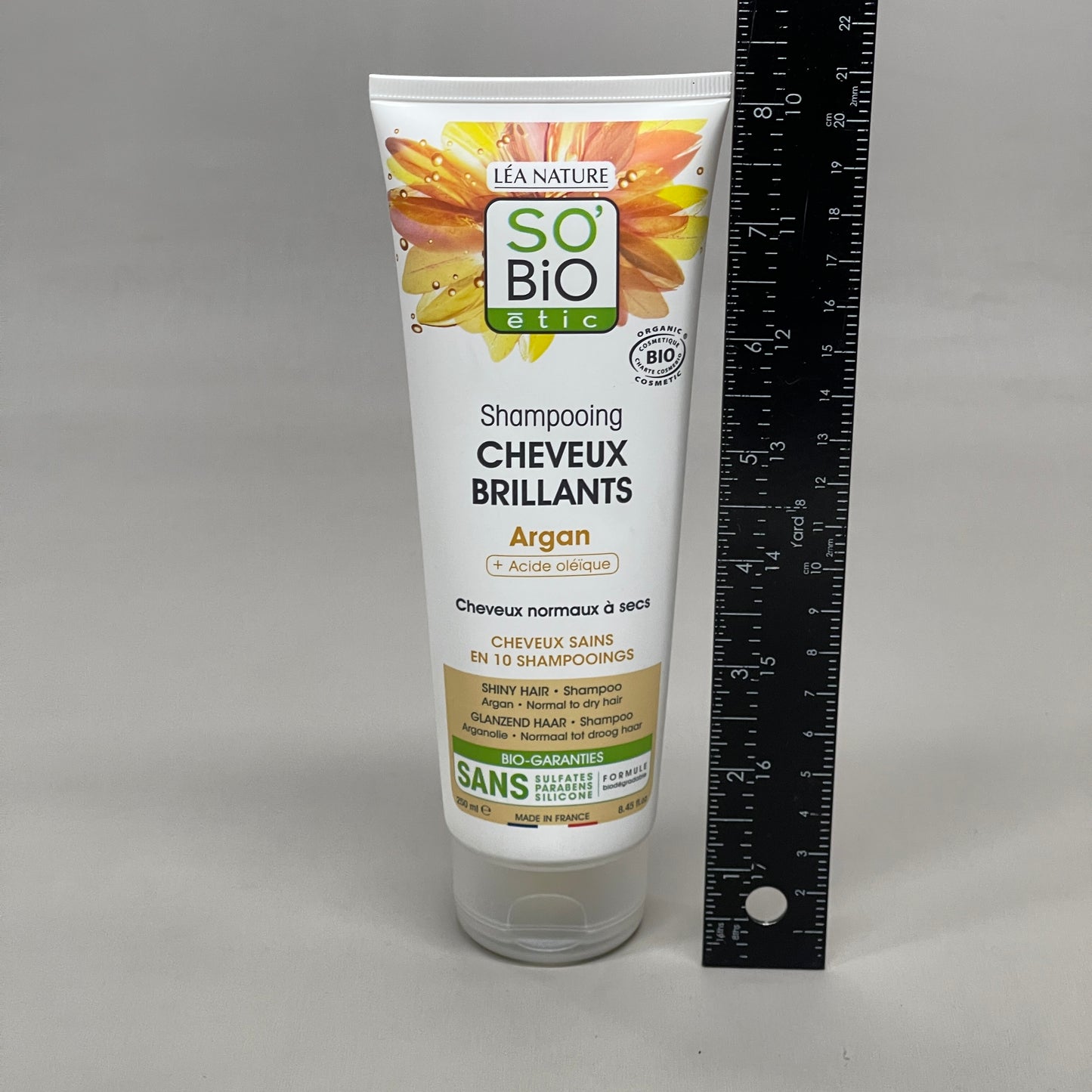 SO BIO ETIC Shampooing Cheveux Brilliants Argan Shiny Hair Shampoo 8.45 FL OZ (New)