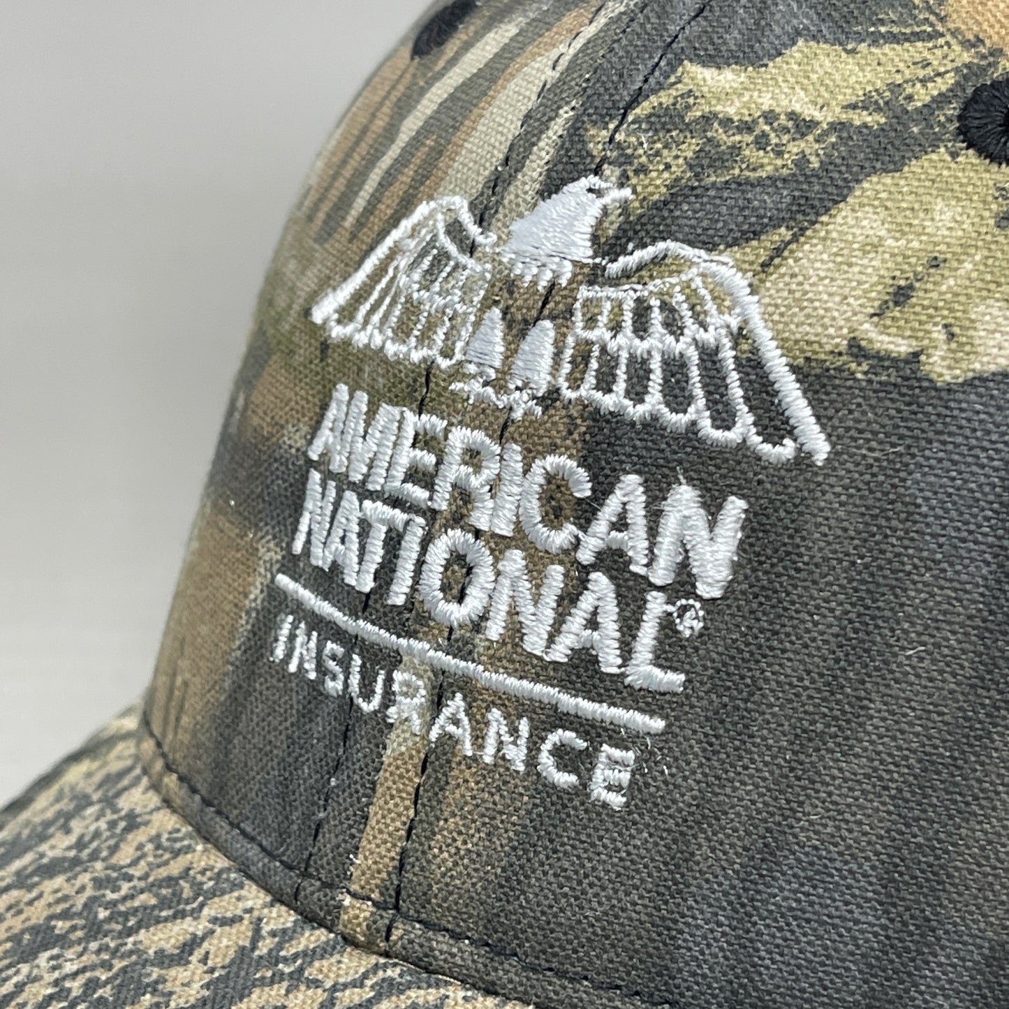 AMERICAN NATIONAL INSURANCE Mossy Oak Cap / Hat Adjustable One Size Camo (New)