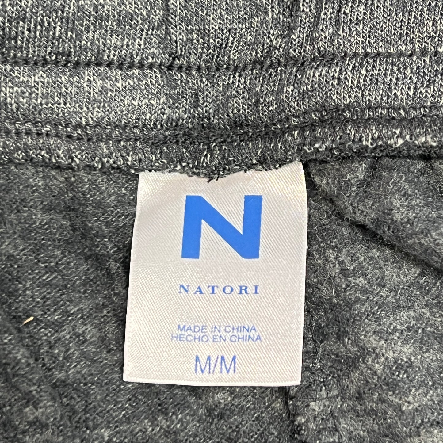 NATORI Soft Stretch Knit Lounge Pant Ankle Length Women's Sz M Heather Black NC7208Y (New)