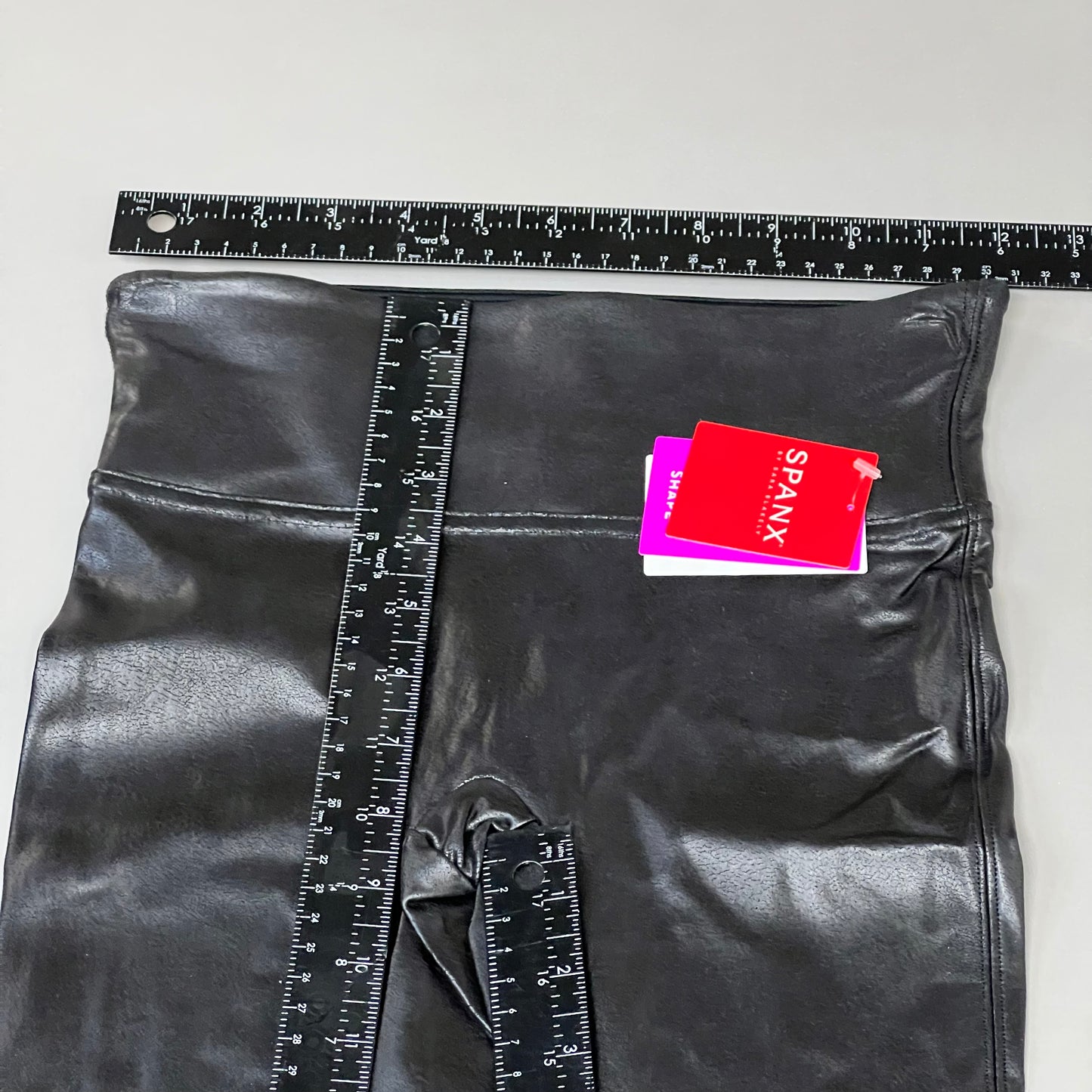 SPANX Faux Leather Leggings Women's Sz XS / TP Black 2437 (New)