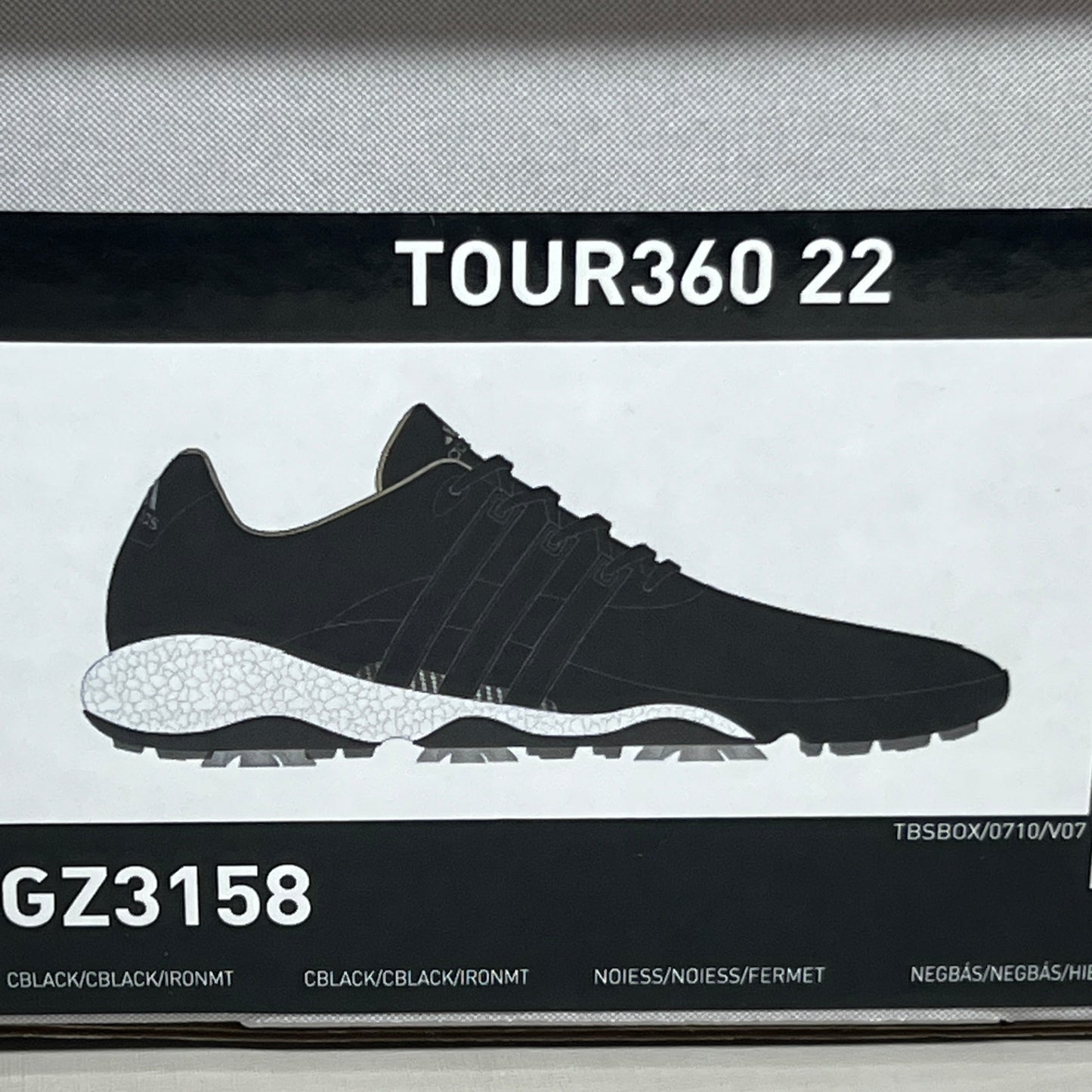 ADIDAS Golf Shoes TOUR360 22 Leather Men's Sz 15 Black / Iron Metallic GZ3158 (New)