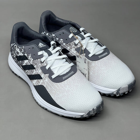 ADIDAS Golf Shoes S2G SL Waterproof Men's Sz 8.5 White / Grey GV9792 (New)