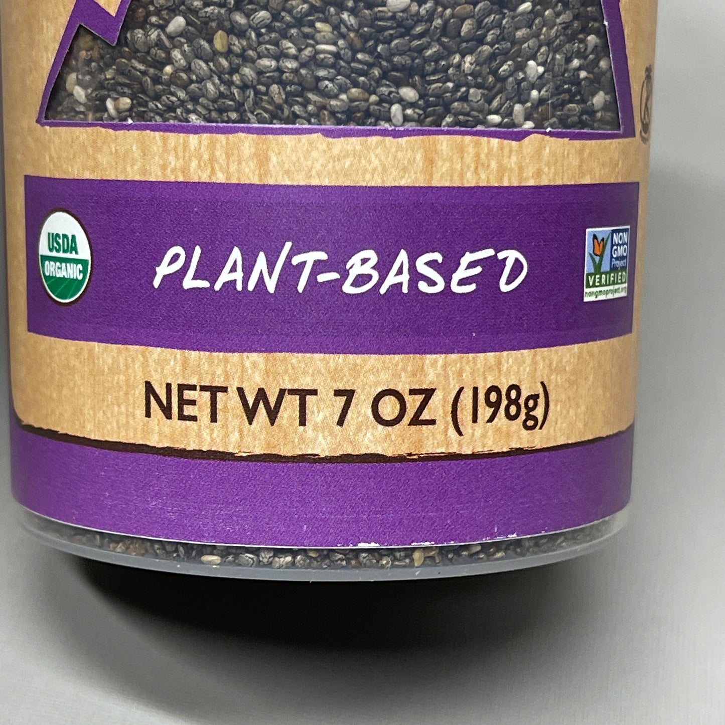 ZA@ NATIERRA Nature & Earth Organic Black Chia Seeds 7 oz Shakers / 2 Cartons (New) B